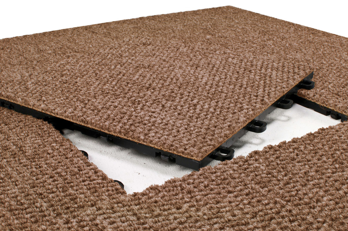 BlockTile 12" x 12" Premium Interlocking Basement Floor Carpet Tile in